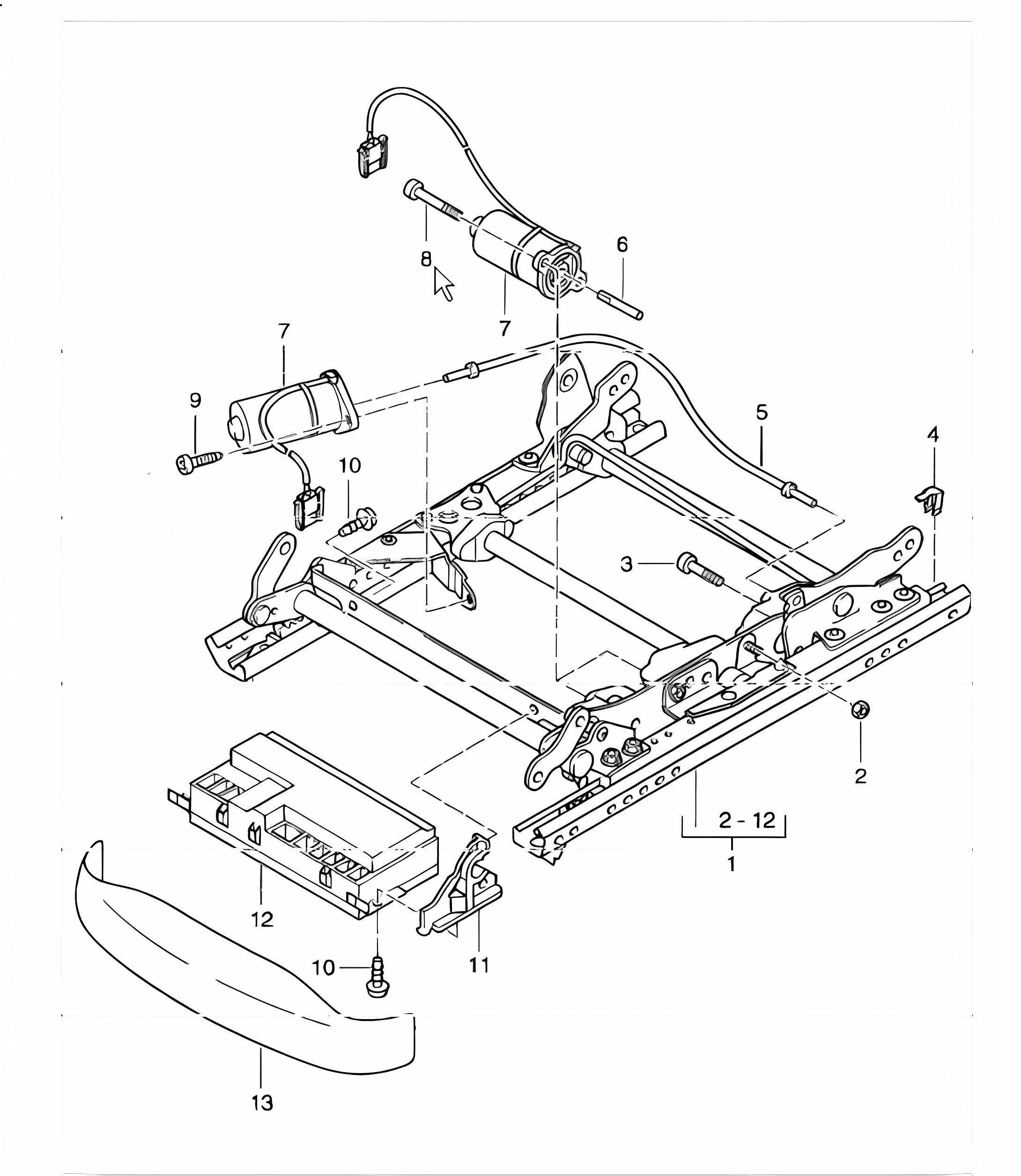 seat adjuster, comfort seat 996 TURBO / GT2 2001-05
