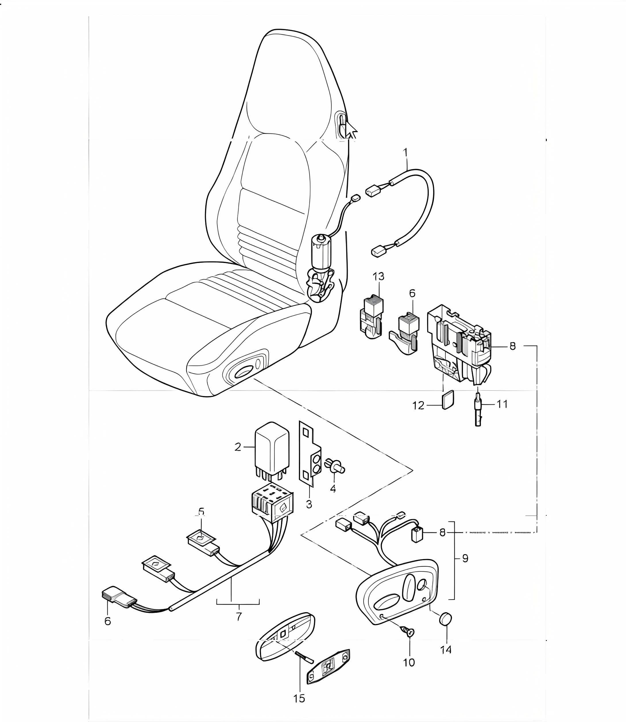 wiring harnesses switch 996 TURBO / GT2 2001-05