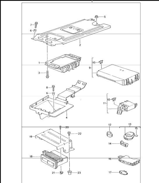 Diagram 901-03 Porsche 911 & 912 (1965-1989) Electrical equipment