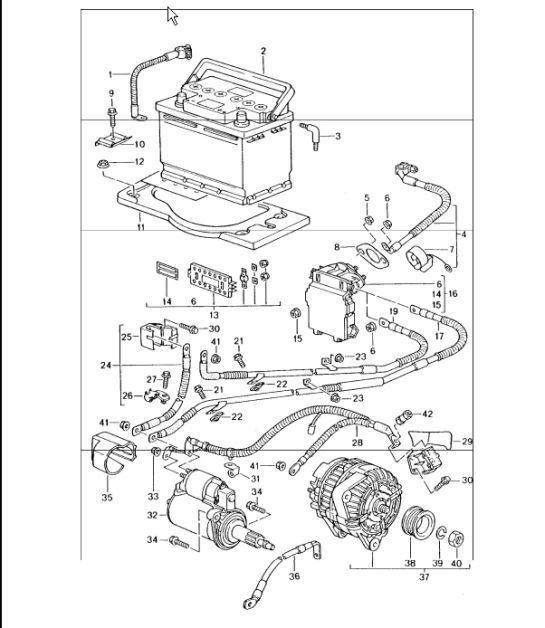 Diagram 902-05 Porsche Macan (95B) MK1 (2014-2018) Elektrische Ausrüstung