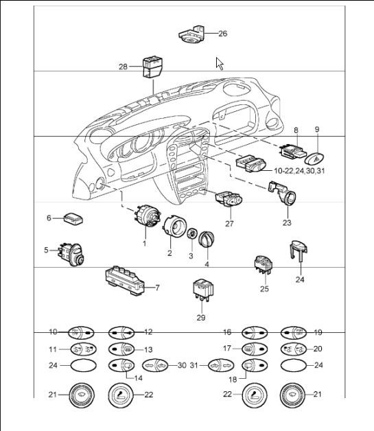 Diagram 903-05 Porsche 991 (911) MK1 2012-2016 Electrical equipment