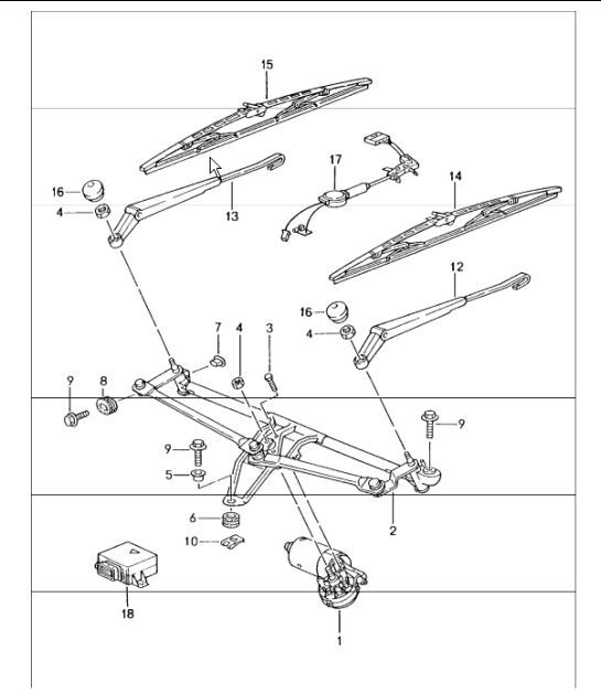 Diagram 904-00 Porsche 993 (911) RS 1994-97 Electrical equipment