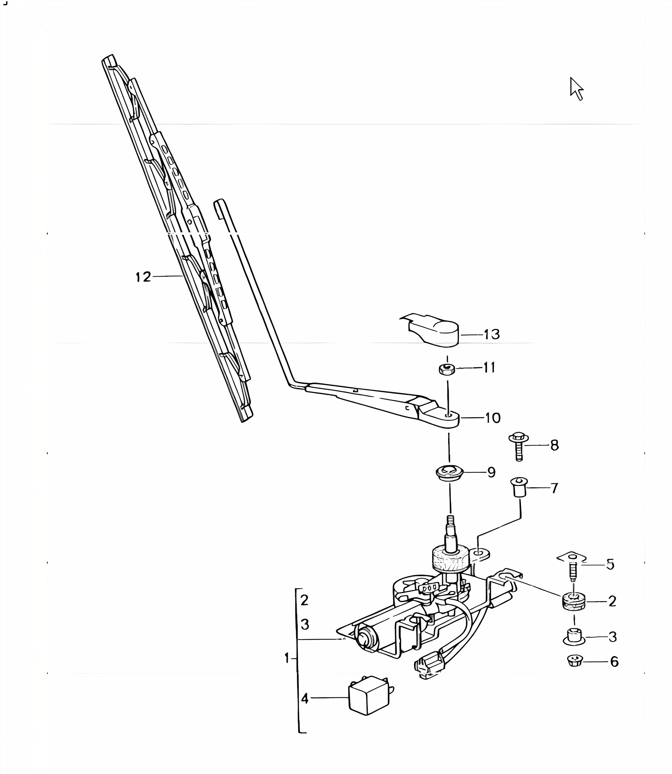 rear window wiper 996 TURBO 2001-05