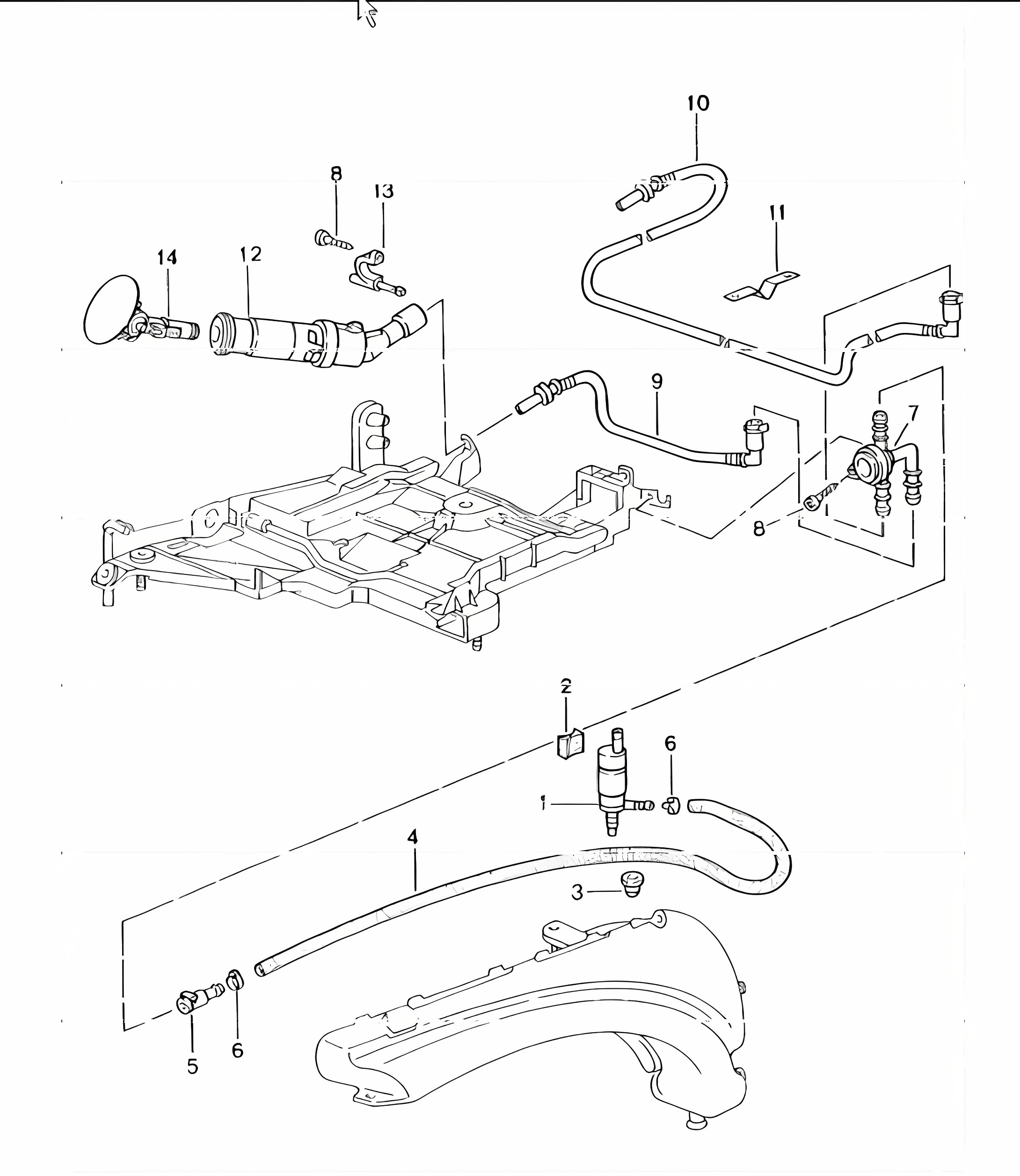 headlight washer system 996 TURBO M288 (Headlamp washer) 2001-05