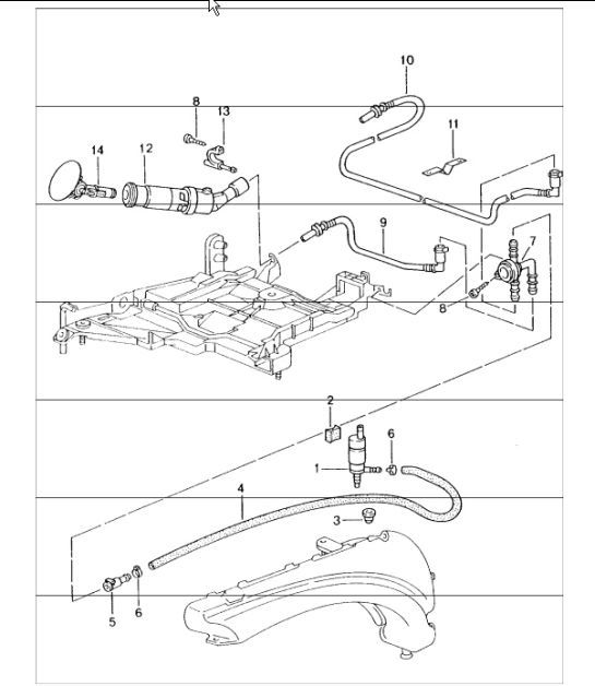 Diagram 904-20 Porsche 924S 2.5L 1986-87 