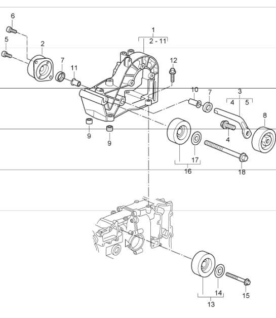 Diagram 101-10 Porsche 991 (911) MK2 2016-2019 Motor
