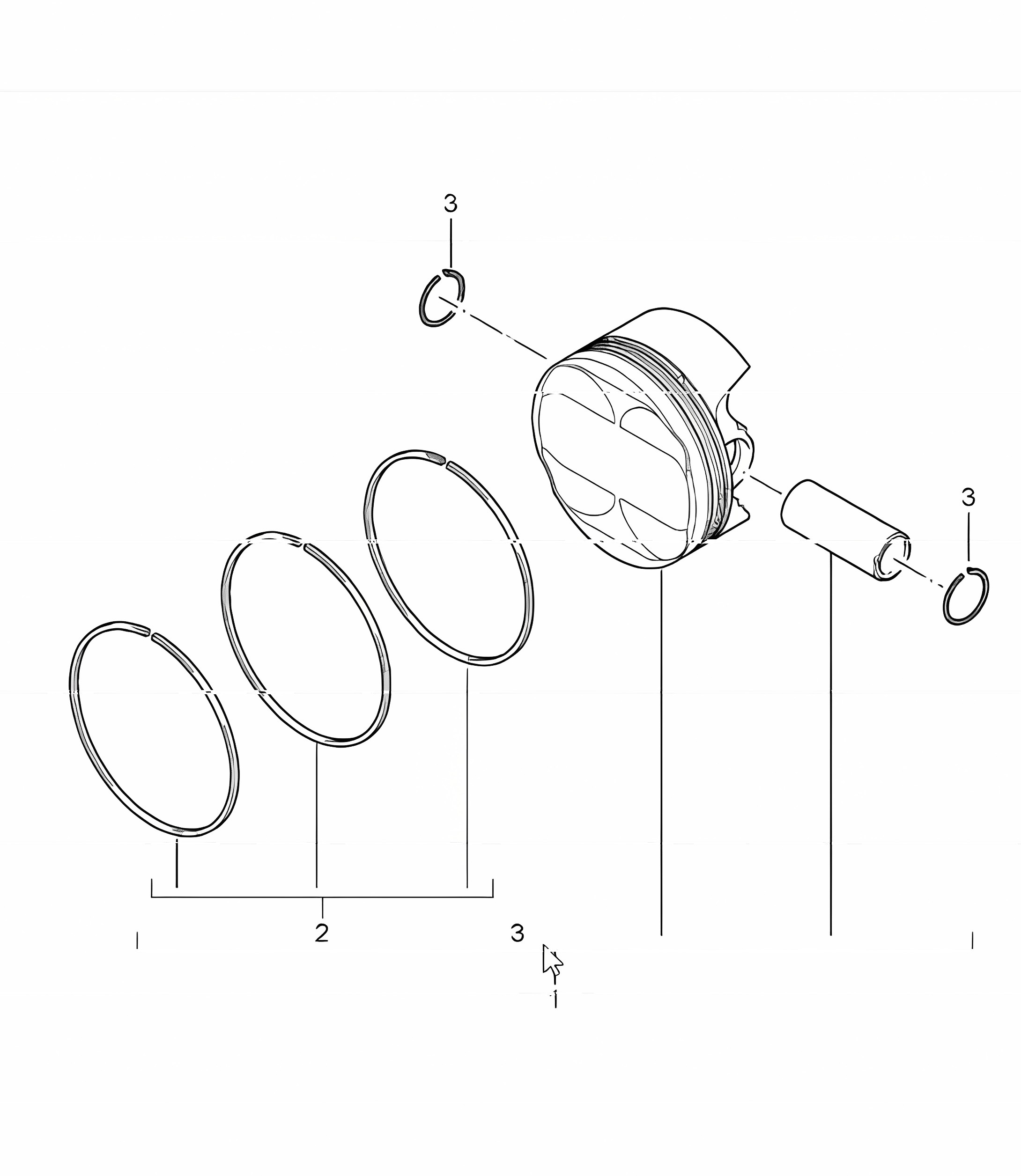 piston for 997.1 M96.05 3.6L COUPE / CABRIO and 997.1 M97.01 3.8L CABRIO S / COUPE S 2005-08