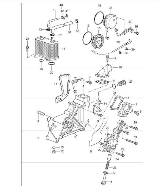 Diagram 104-00 Porsche 911 & 912 (1965-1989) Engine