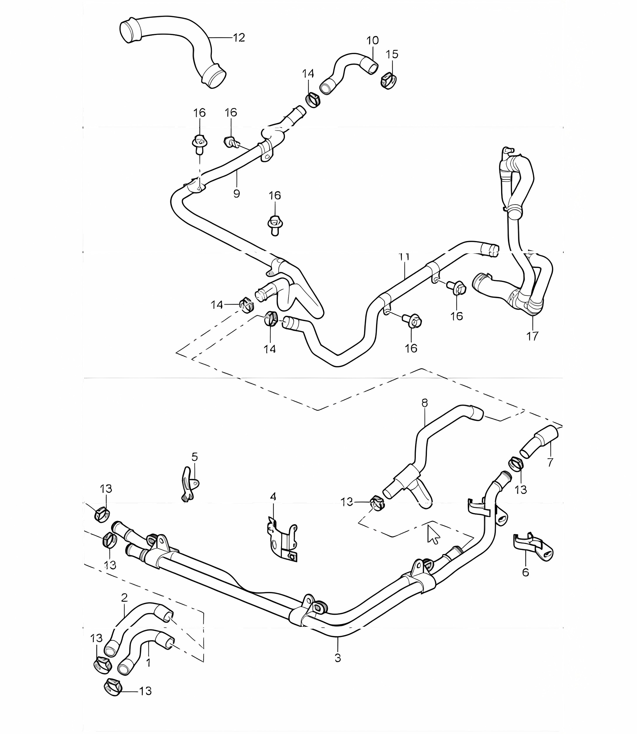 lines heating I249 (Tiptronic transmission) for 997.1 M97.01 3.6L COUPE / CABRIO and 997.1 M96.05 3.8L COUPE S / CABRIO S 2005-08