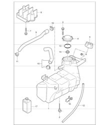 water cooling - 4 - for 997.1 M96.05 3.6L COUPE / CABRIO and  997.1 M97.01 3.8L COUPE S / CABRIO S 2005-08