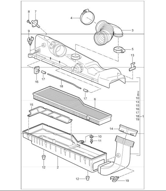 Diagram 106-01 Porsche Macan (95B) MK1 (2014-2018) Motore