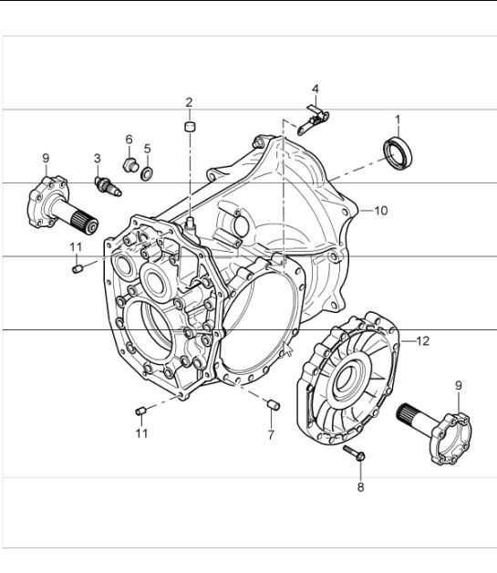 Diagram 302-04 Porsche 997 MKII GT2 RS 2011-13 Transmission