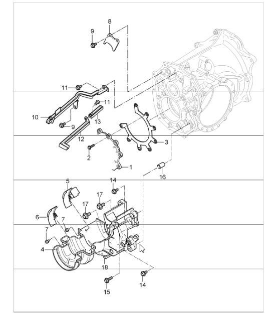 Diagram 303-05 Porsche 997 MKII GT2 RS 2011-13 Transmission