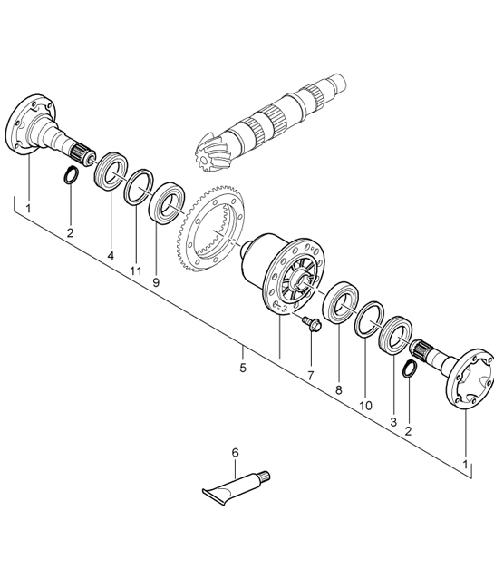 Diagram 305-00 Porsche 997 MKII GT2 RS 2011-13 Transmission