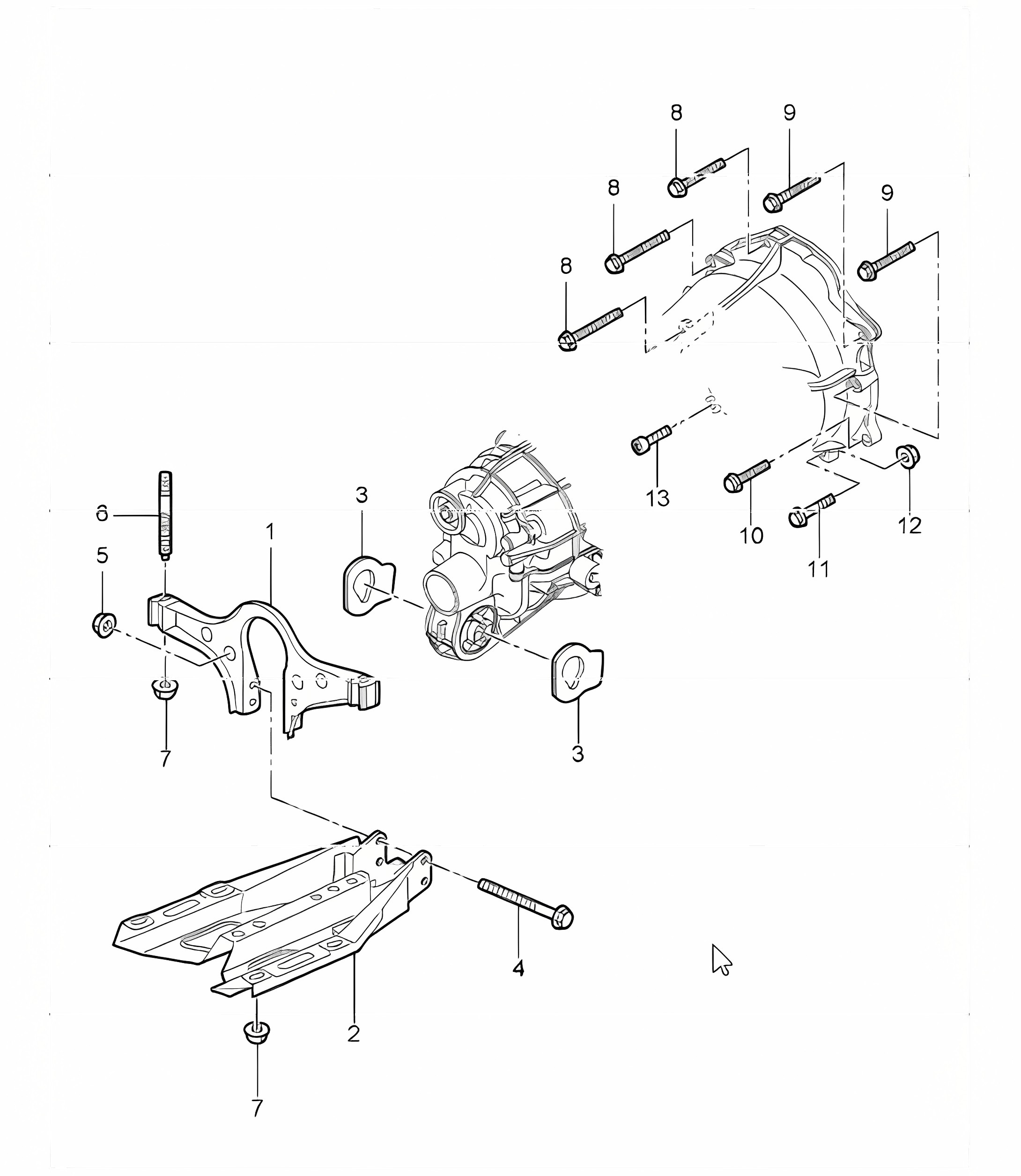 manual transmission, transmission suspension, threaded joint, engine  for 997.1 CARRERA C2  G97.01 2005-08 and 997.1 CARRERA C4 G97.31  2006-08