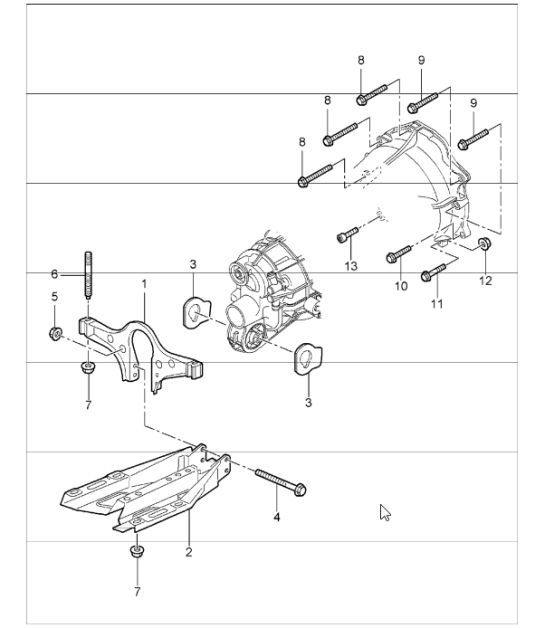 Diagram 306-00 Porsche 997 MKII GT2 RS 2011-13 Transmission