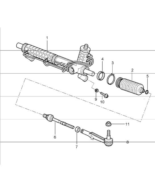 power steering, steering gear and steering parts for 997.1 2005-08