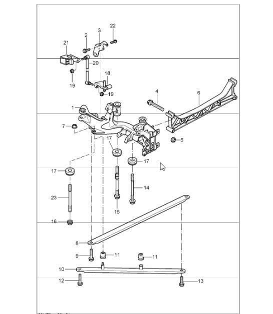 Diagram 501-01 Porsche 993 (911) C2S 1994-97 Eje posterior