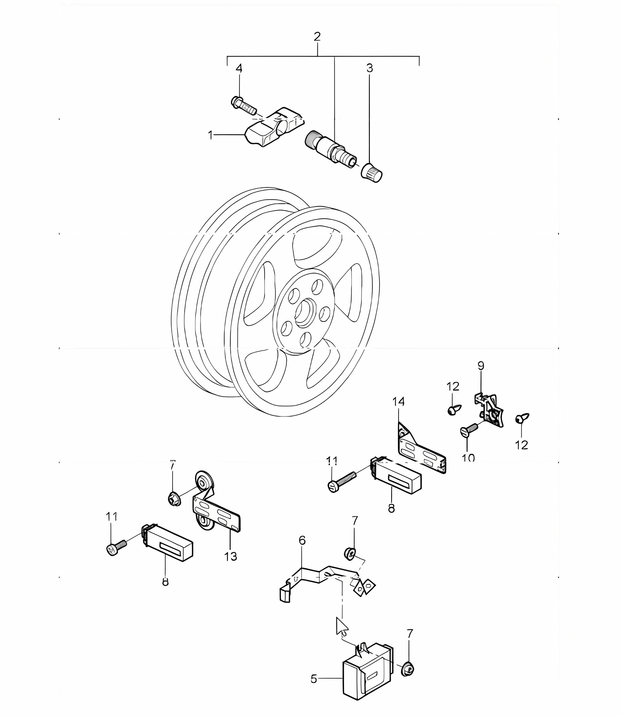 tyre pressure monitoring I482 (443 MHz) and  I483 (315-MHz) for 997.1 2005-08