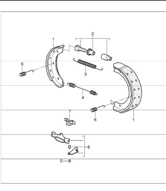 Diagram 603-05 Porsche Macan (95B) MK1 (2014-2018) Roues, Freins
