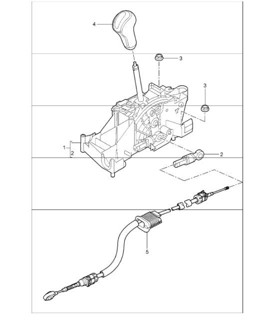 selector lever tiptronic I249 for 997.1 2005-08