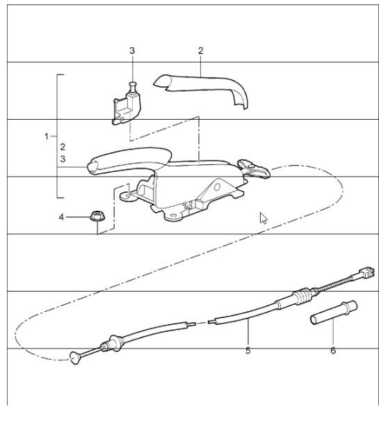 handbrake actuator 997.1 2005-08