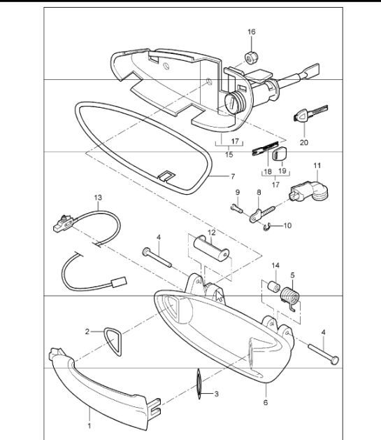 Diagram 804-20 Porsche Boxster 981 2.7L 2012-16 Body