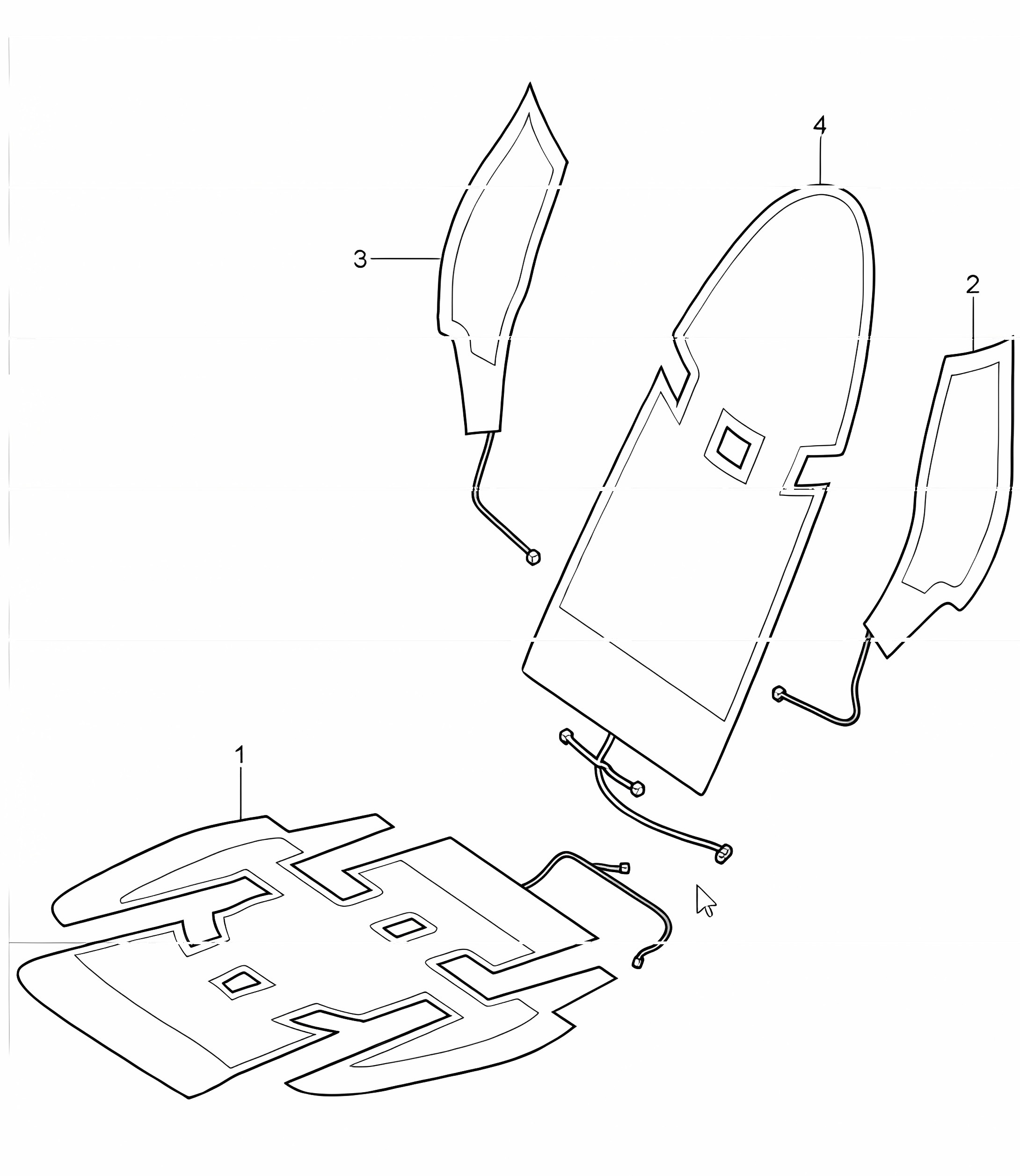 heating front seat 997.1 CARRERA CABRIO / COUPE / TARGA 2005-08