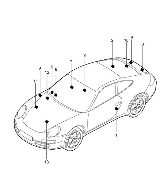 Diagram 001-005 Porsche Macan (95B) MK1 (2014-2018) Accessories & others 