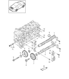 Camshaft / Hydraulic tappet / Camshaft adjuster unit - A101, A102 - 997.2 Carrera 2009-12