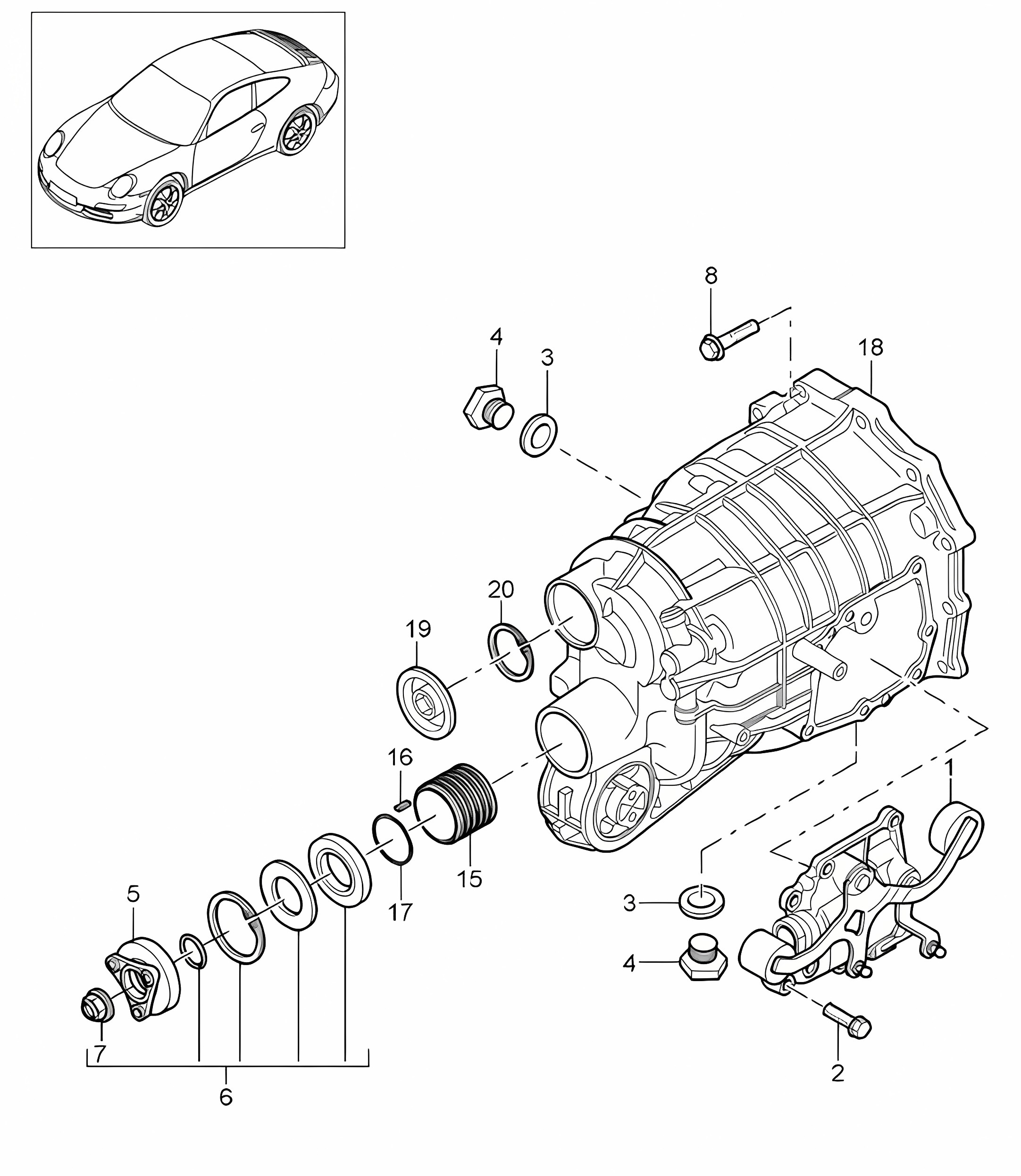 Manual gearbox / Individual parts - G9705,G9735 - 997.2 Carrera 2009-12