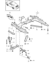 Cross member / Wishbone 997.2 Carrera 2009-12