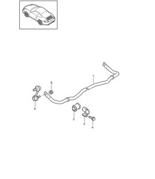 Anti-roll bar 997.2 Carrera 2009-12