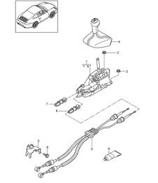 Transmission control / Manual gearbox - PR480 - 997.2 Carrera 2009-12
