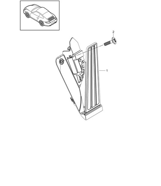 Diagram 702-010 Porsche Macan (95B) MK1 (2014-2018) Hand Lever System, Pedal Cluster 