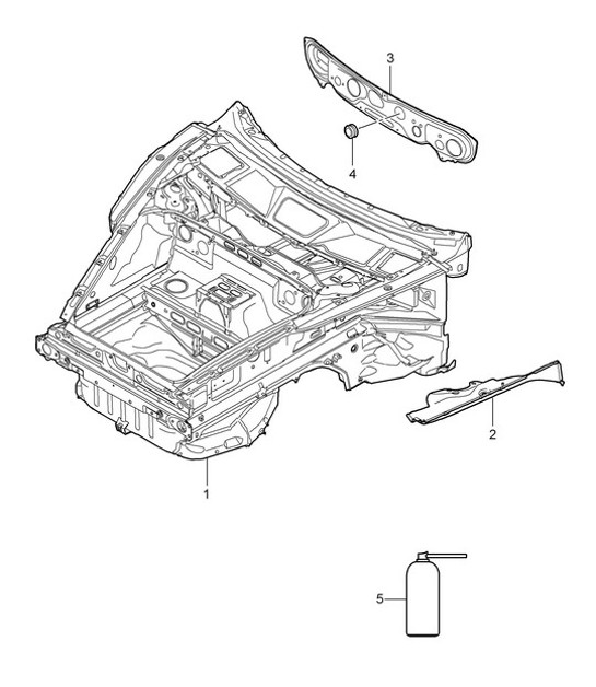 Diagram 801-005 Porsche Cayman S 3.4L 987C 2005-08 Body