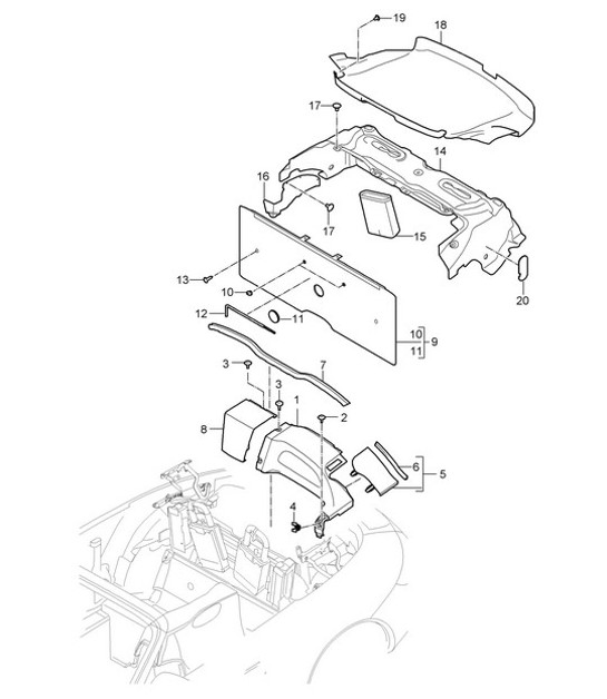 Diagram 807-020 Porsche 924S 2.5L 1988 