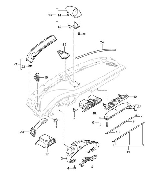 Diagram 809-001 Porsche 924S 2.5L 1986-87 