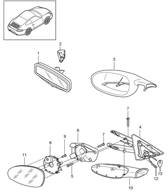 Diagram 809-010 Porsche Cayman GT4 3.8L 2015-16 Body