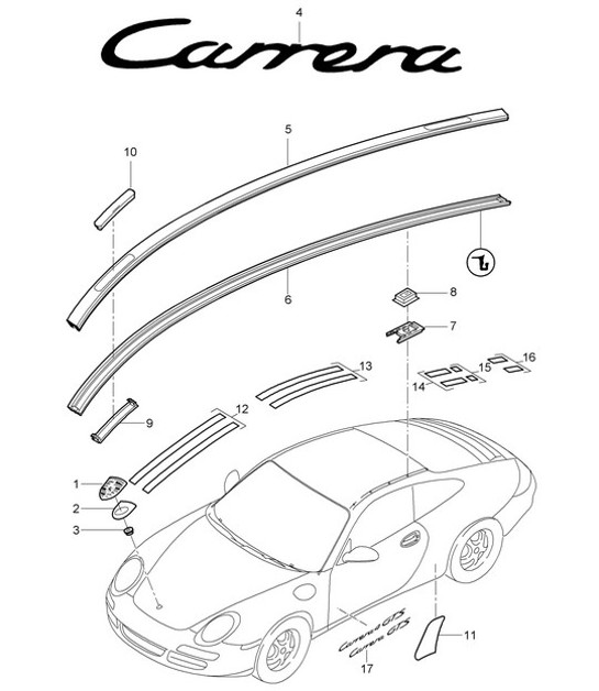 Diagram 810-000 Porsche 996 (911) (1997-2005) Body