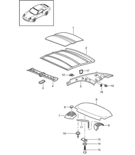 Diagram 811-017 Porsche 924S 2.5L 1988 