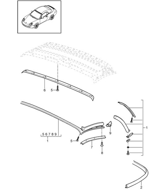 Diagram 811-040 Porsche Boxster 718 (982) 2017>> Body