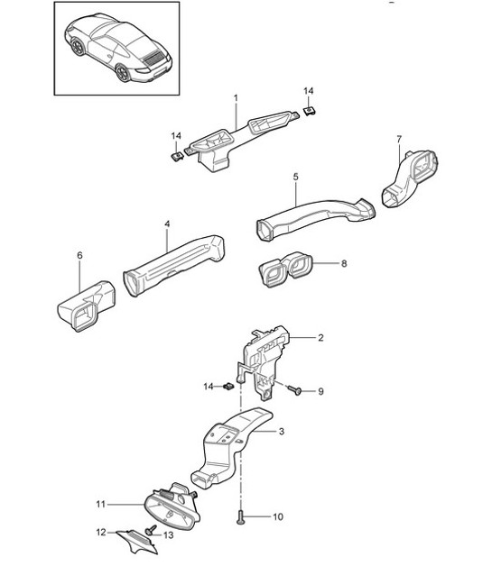 Diagram 813-001 Porsche 993 (911) RS 1994-97 Body