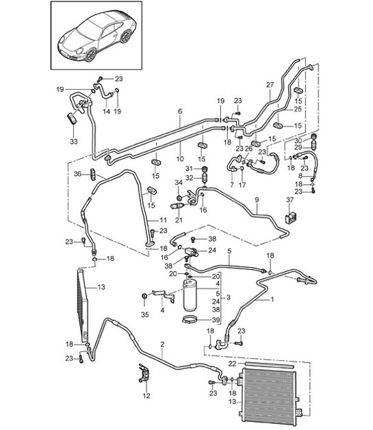 Diagram 813-025 Porsche 993 (911) C4S 1994-97 Body