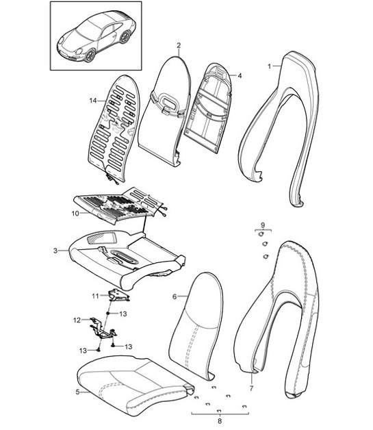 Diagram 817-002 Porsche Cayman 2.7L 981 2013-16 Body