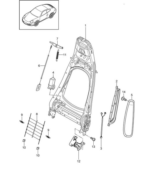 Diagram 817-006 Porsche 996 (911) (1997-2005) Body