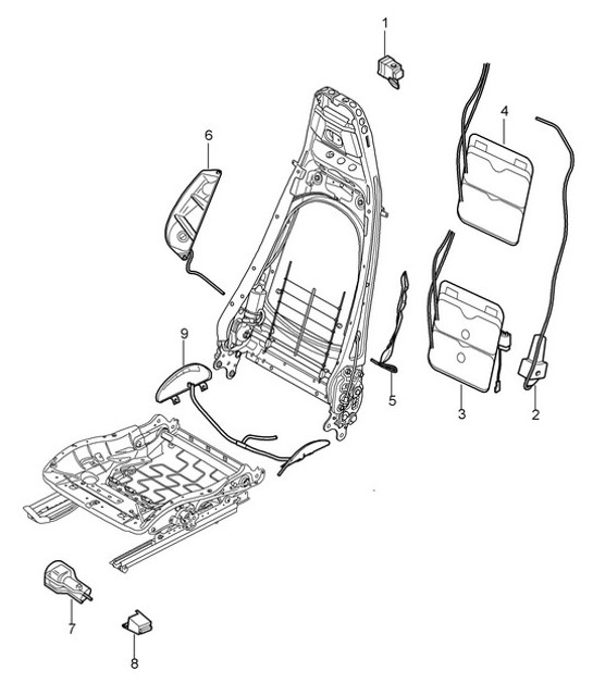 Diagram 817-022 Porsche Boxster 986/987/981 (1997-2016) Body