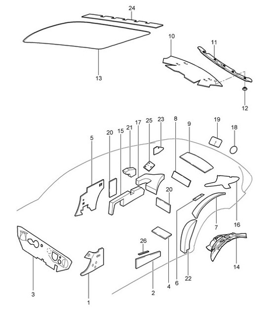 Diagram 817-072 Porsche Boxster 981 Spyder 3.8L 2016 Body