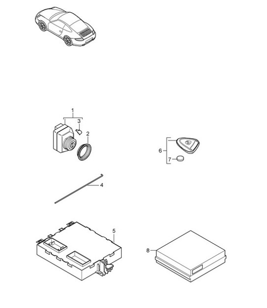 Diagram 901-004 Porsche 996 (911) (1997-2005) Electrical equipment