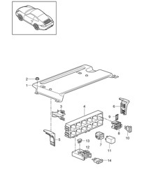 Central electrics / Rear end 997.2 Carrera 2009-12